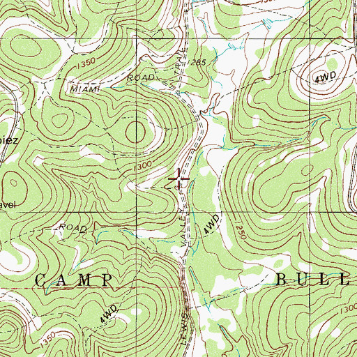Topographic Map of Lewis Valley Trail, TX