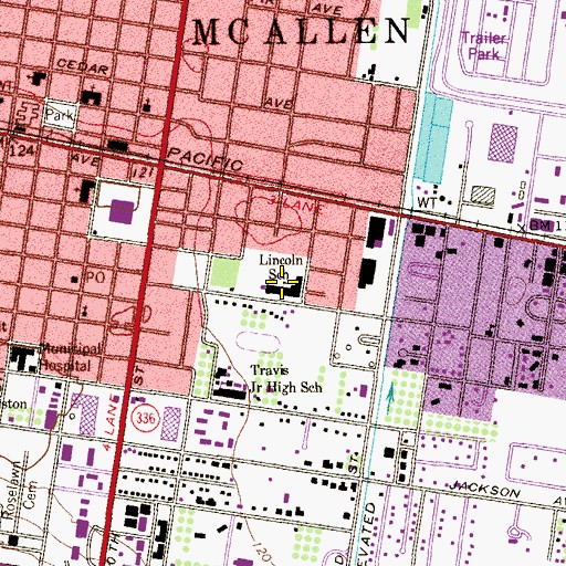 Topographic Map of Fields Elementary School, TX