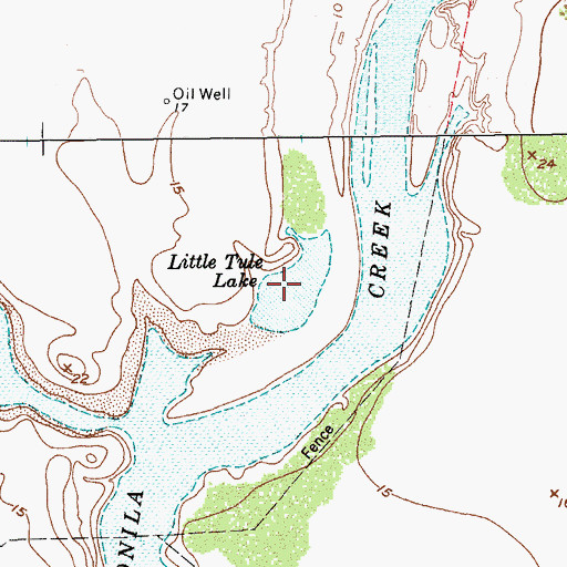 Topographic Map of Little Tule Lake, TX