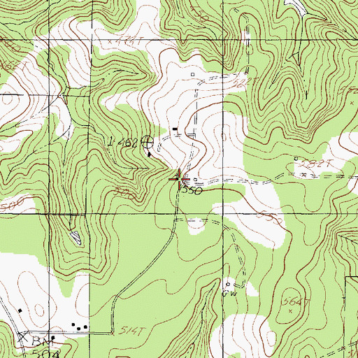 Topographic Map of Lone Star Church, TX