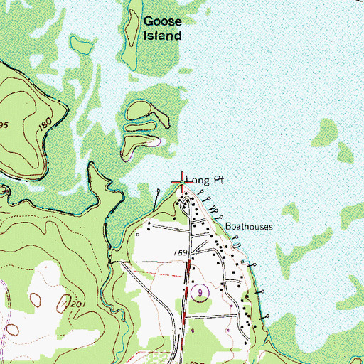 Topographic Map of Long Point, TX