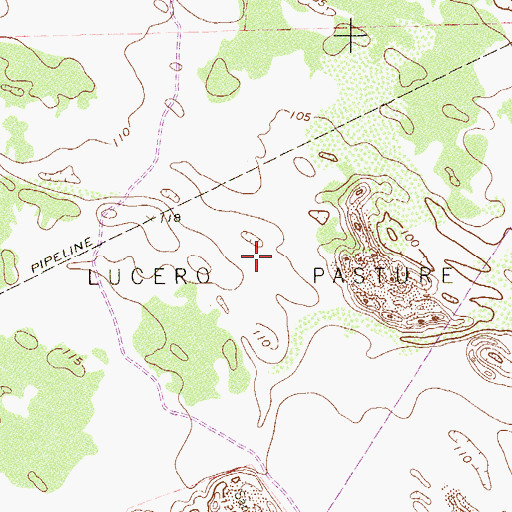 Topographic Map of Lucero Pasture, TX