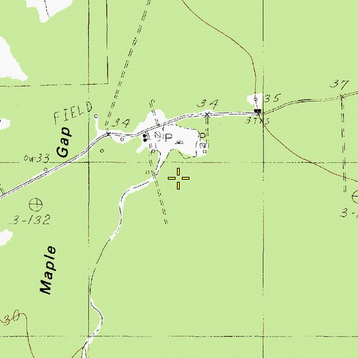Topographic Map of Maple Gap, TX