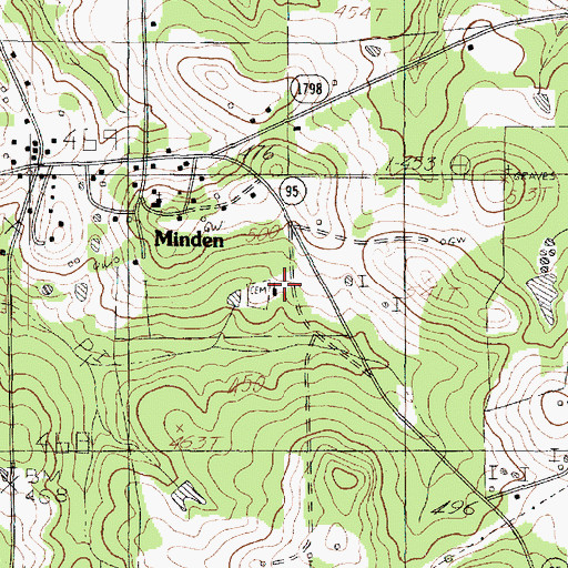 Topographic Map of Maple Grove Church, TX