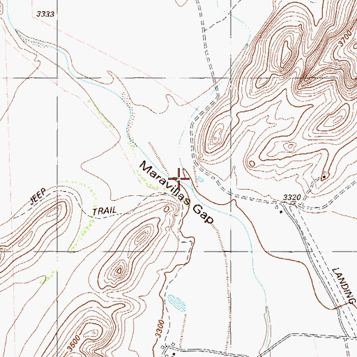 Topographic Map of Maravillas Gap, TX
