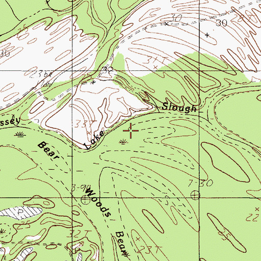 Topographic Map of Massey Lake Slough, TX