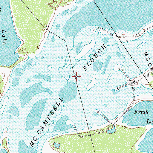 Topographic Map of McCampbell Slough, TX