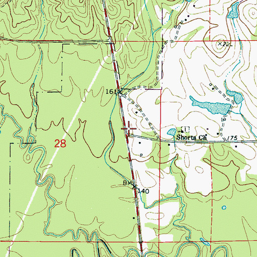 Topographic Map of Hickory Hill (historical), AL