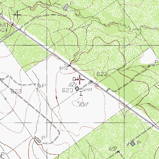 Topographic Map of Mike Howard, TX