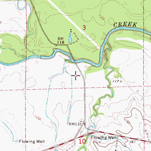 Topographic Map of Lacys Ford (historical), AL