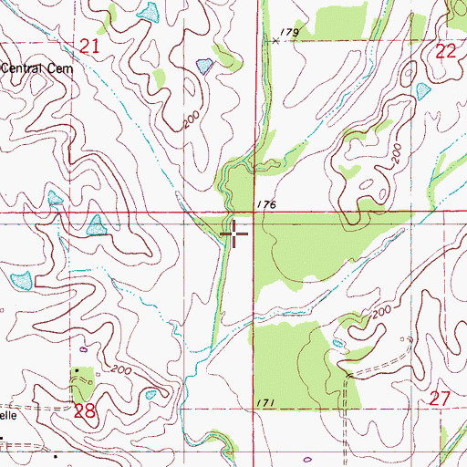 Topographic Map of Looksookolo Creek, AL