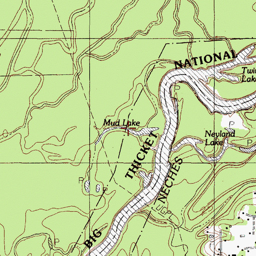 Topographic Map of Mud Lake, TX