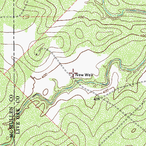 Topographic Map of New Well, TX