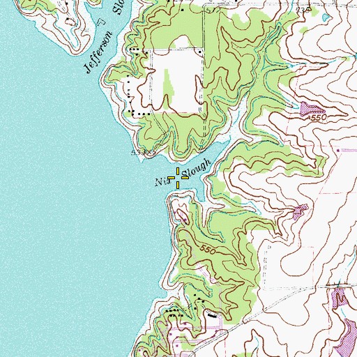 Topographic Map of Nix Slough, TX