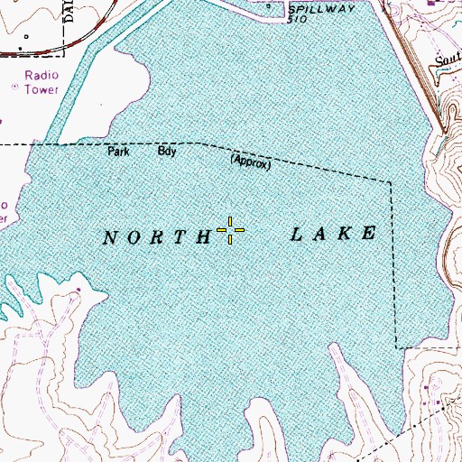 Topographic Map of North Lake, TX