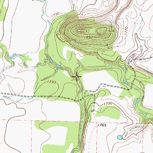 Topographic Map of North Prong Pecan Bayou, TX