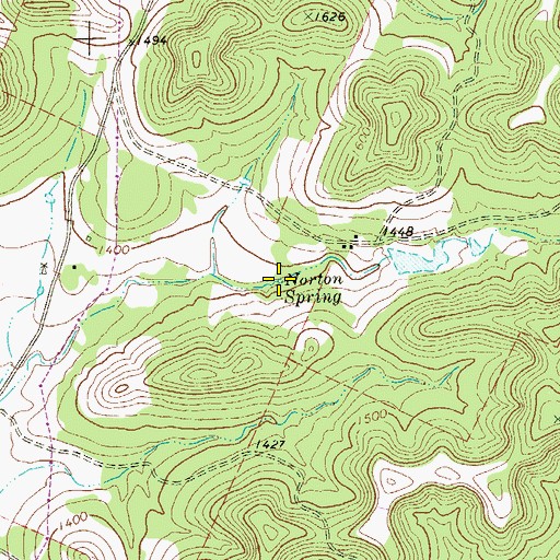 Topographic Map of Norton Spring, TX