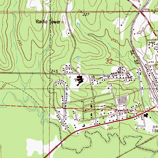 Topographic Map of York West End Junior High School, AL
