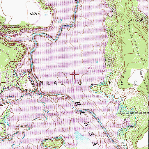Topographic Map of O'Neal Oil Field, TX