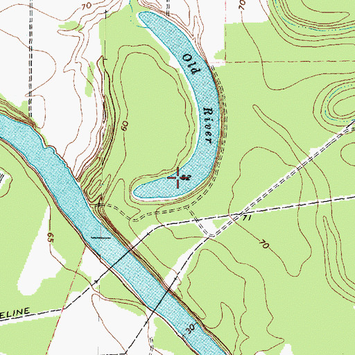 Topographic Map of Old River, TX