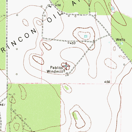 Topographic Map of Pablito Windmill, TX