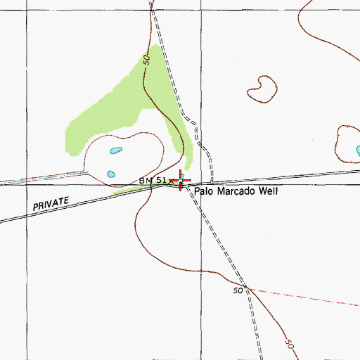 Topographic Map of Palo Marcado Well, TX