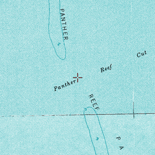 Topographic Map of Panther Reef Cut, TX