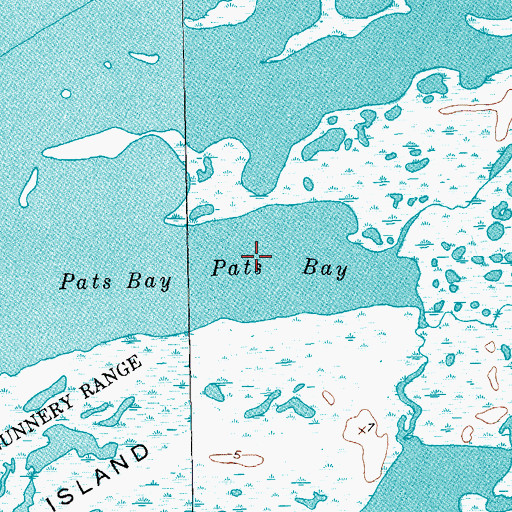 Topographic Map of Pats Bay, TX