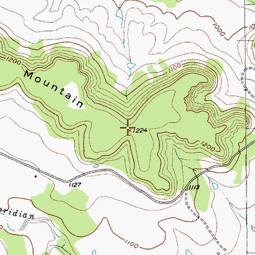 Topographic Map of Paul Mountain, TX