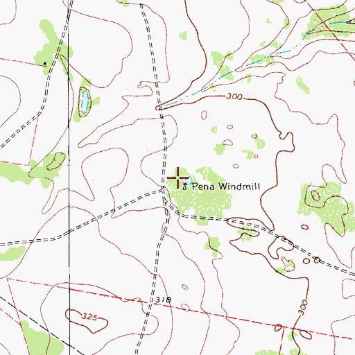Topographic Map of Pea Windmill, TX