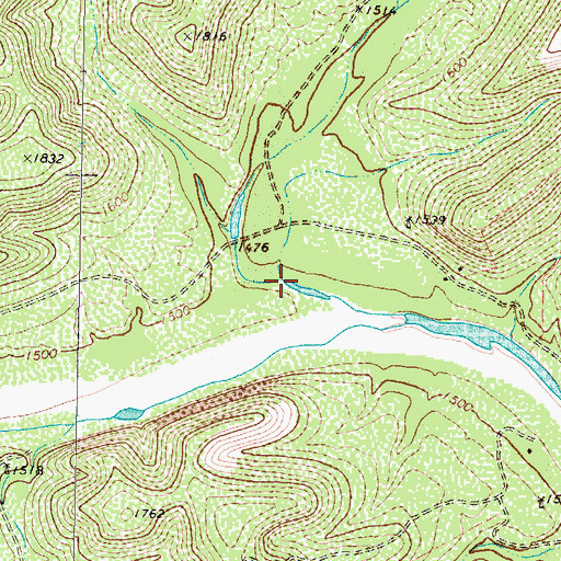 Topographic Map of Phillips Canyon, TX