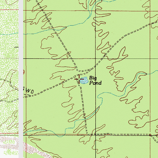 Topographic Map of Big Pond, AZ