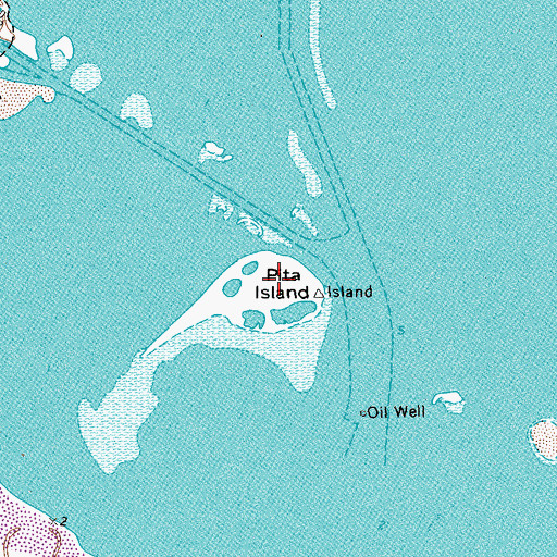 Topographic Map of Pita Island, TX