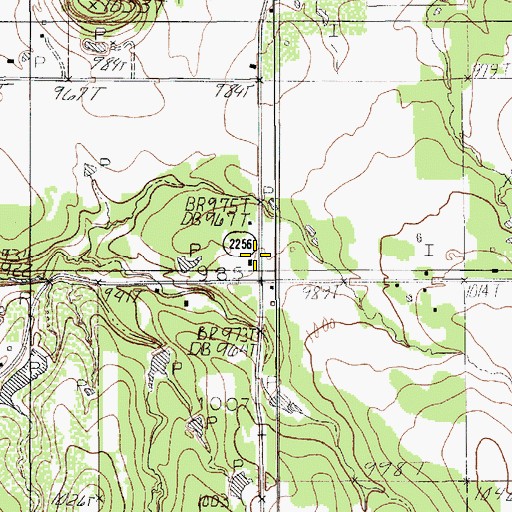Topographic Map of Progress School, TX