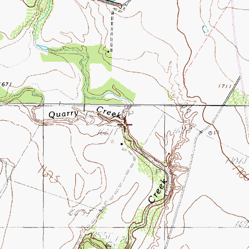 Topographic Map of Quarry Creek, TX