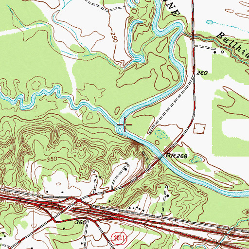 Topographic Map of Rabbit Creek, TX
