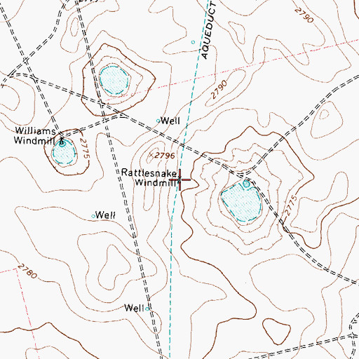 Topographic Map of Rattlesnake Windmill, TX