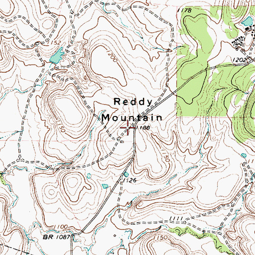Topographic Map of Reddy Mountain, TX