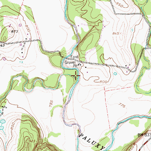 Topographic Map of Richardson Creek, TX