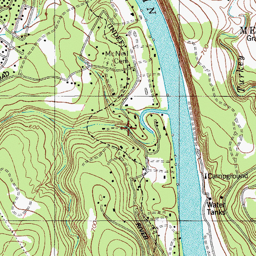 Topographic Map of River Hills, TX