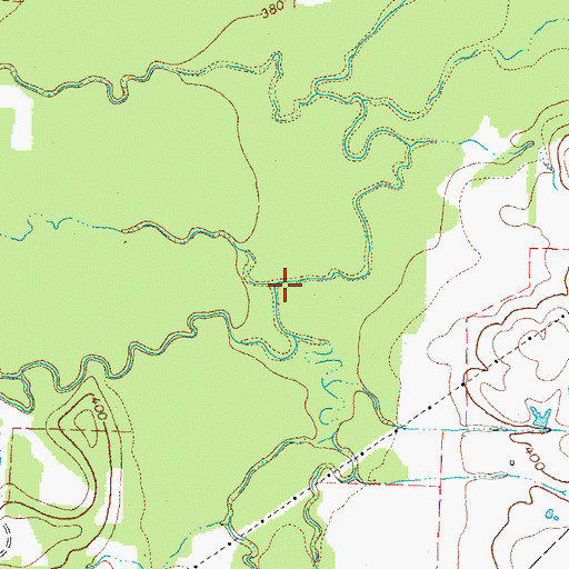 Topographic Map of Rock Creek, TX