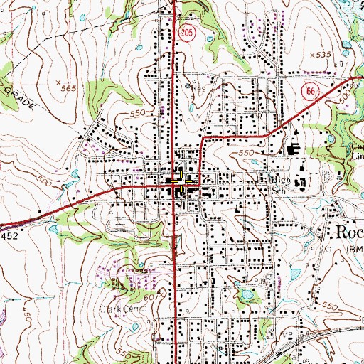 Topographic Map of Rockwall, TX