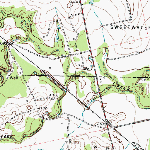 Topographic Map of Rough Creek, TX