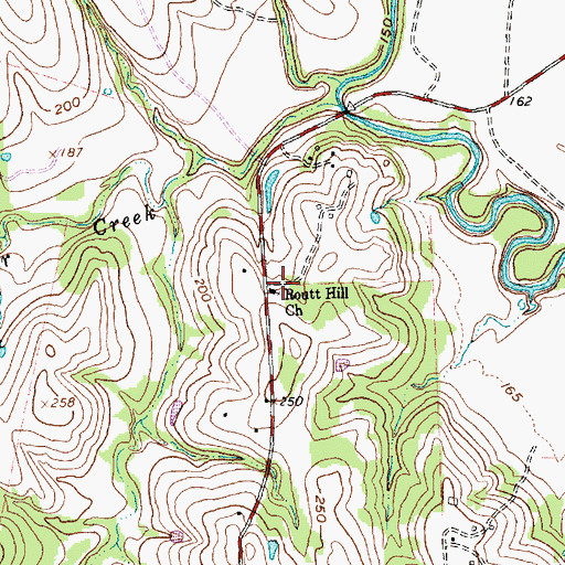 Topographic Map of Routt Hill Church, TX