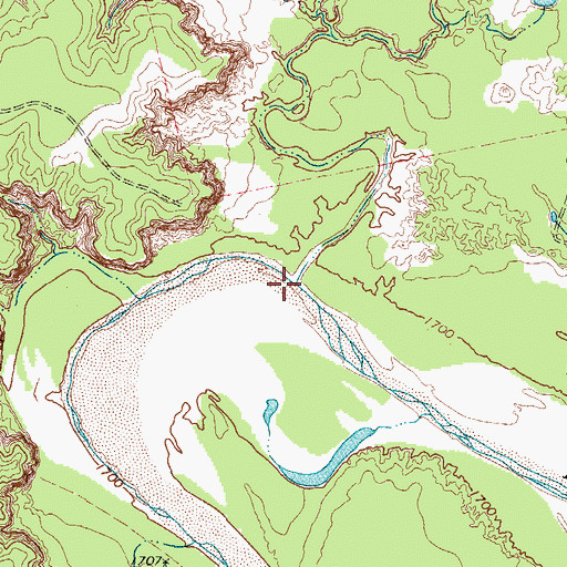Topographic Map of Salt Creek, TX