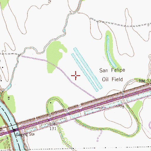 Topographic Map of San Felipe Oil Field, TX