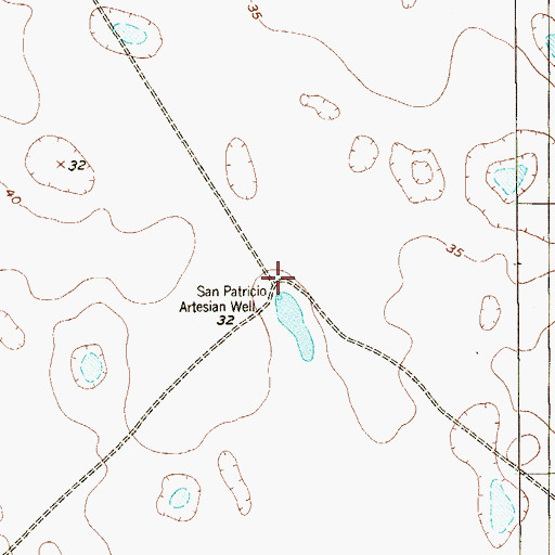 Topographic Map of San Patricio Artesian Well, TX