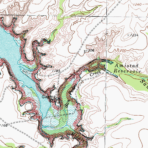 Topographic Map of San Pedro Creek, TX