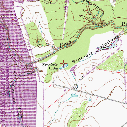 Topographic Map of Sinclair Lake, TX