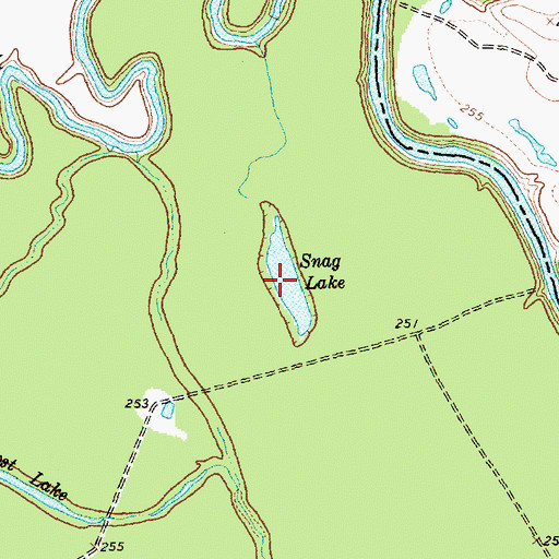 Topographic Map of Snag Lake, TX